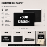 Custom Magnet Kulkas Foto Aesthetic Persegi Panjang 2" x 3" inchi | Fridge Magnet Souvenir Murah
